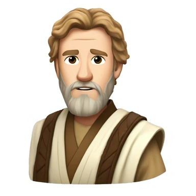 obi-wan kenobi with viciously hairy chest sticker