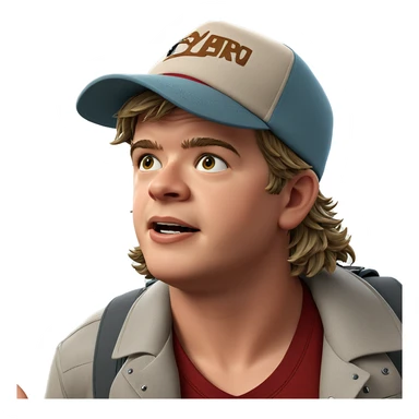 casual boy with backpack sticker