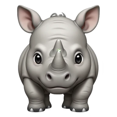 cute baby rhinoceros sticker