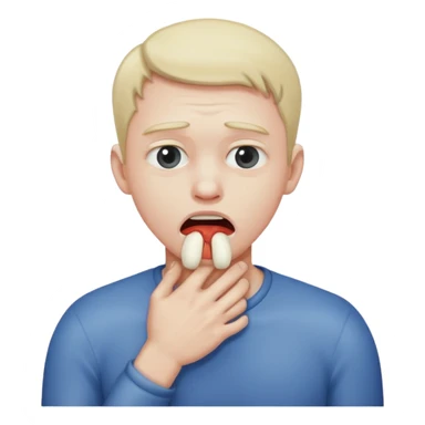 man choking himself  sticker