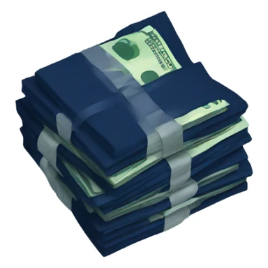 navi blue stack of money sticker