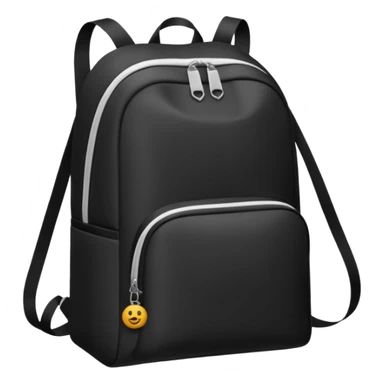 sac a dos de sport noir sans motif et uni sticker