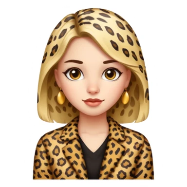Leopard print girl sticker