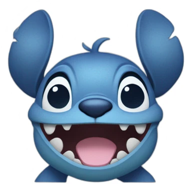 Stitch with just upper body sticker