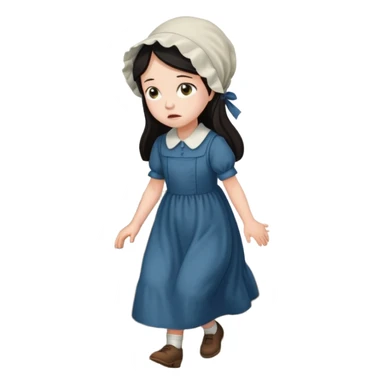 AMISH GIRL FALLING DOWN STEPS sticker