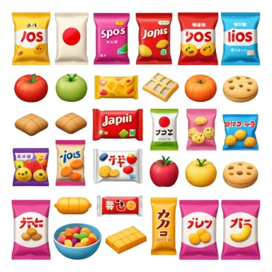 japan packaged snacks  sticker