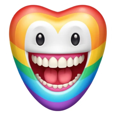 a beautiful rainbow teeth sticker