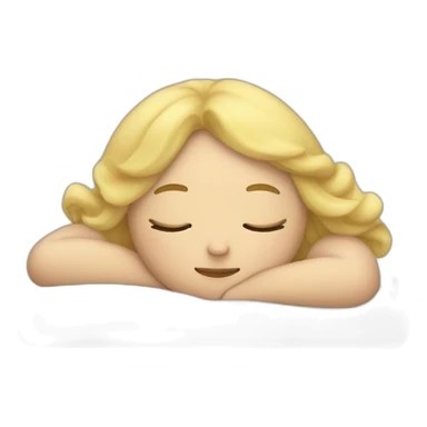 Big blonde girl sleeping sticker