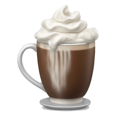 Hot chocolate with whipped cream  sticker