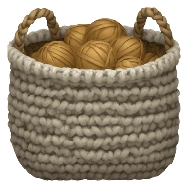 knitted basket sticker