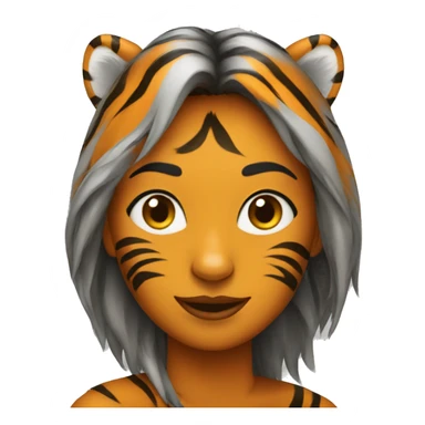 tiger woman sticker