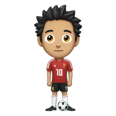 Luffy qui fait une passe à Ronaldo sticker