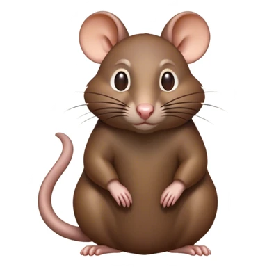 Cinematic Noble Brown Rat Portrait Emoji, Poised and alert, with a sleek, agile build and a smooth, well-groomed coat of warm brown fur, beady, determined eyes, Simplified yet sharp and sophisticated features, highly detailed, glowing with a soft, dignified glow, high shine, intelligent and resourceful, stylized with an air of urban savvy, focused and attentive, soft glowing outline, capturing the essence of a watchful and confident rat that feels as though it could scurry out of the screen with effortless authority! sticker