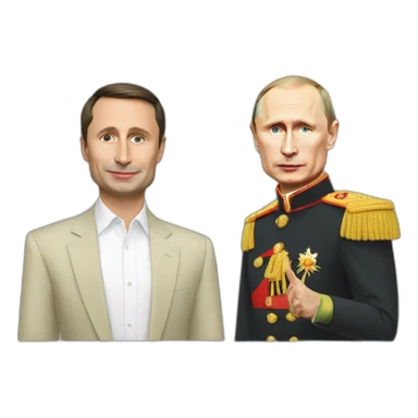 Zelensky and putin lgbt sticker
