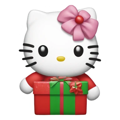 christmas hello kitty  sticker