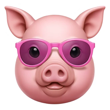 Pig that’s wearing sun glasses sticker