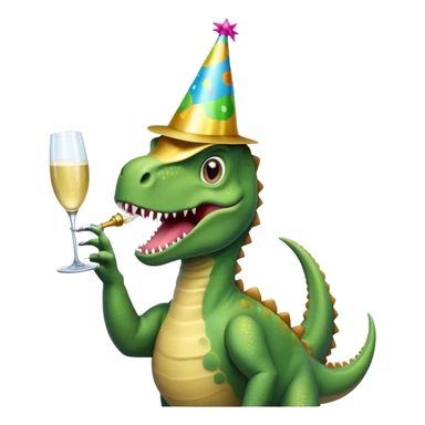Dinosaure qui fait la fête  sticker