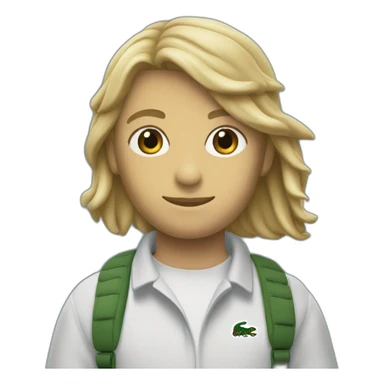 La joconde avec un ensemble lacoste sticker