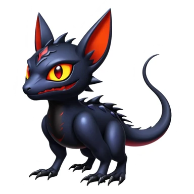 Shiny Epic Badass Gothic Noibat-Salandit-Litten-Hybrid sticker