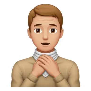 Man with hands gripped around neck crossed like he is choking sticker