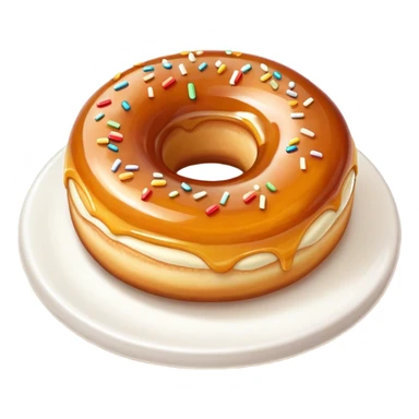 creme brulee gourmet donut, cinematic sticker