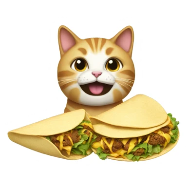 Cat eat tacos  sticker