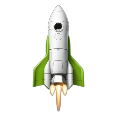 rocket with front replaced with yoda head sticker