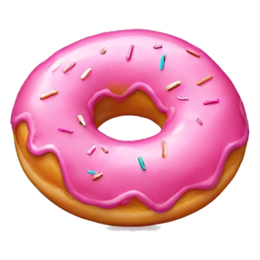 Giant pink donut sticker