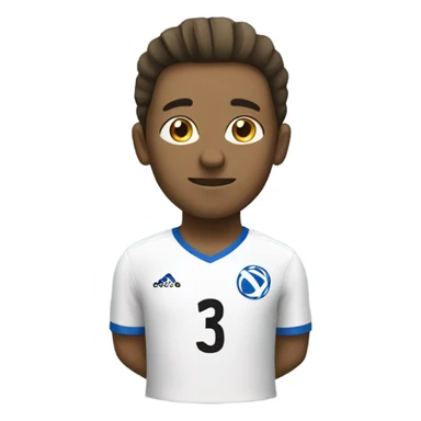 Soccer number 3 sticker