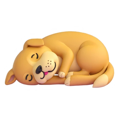 cute golden dog sleeping belly up sticker