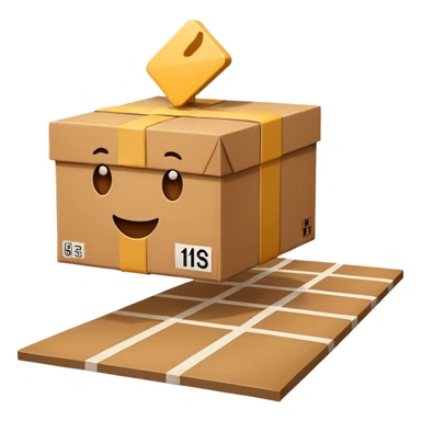 Box crossing a finish line sticker