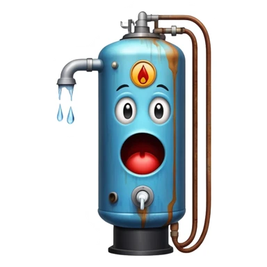 scary water heater sticker