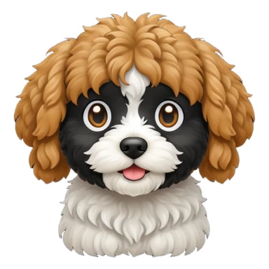 Black cavapoo dog sticker