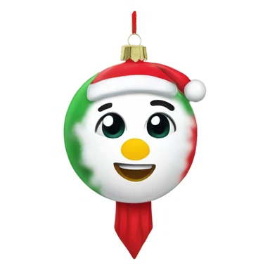 Christmas tree ornament sticker