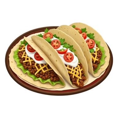 
Street food taco with toppings sticker