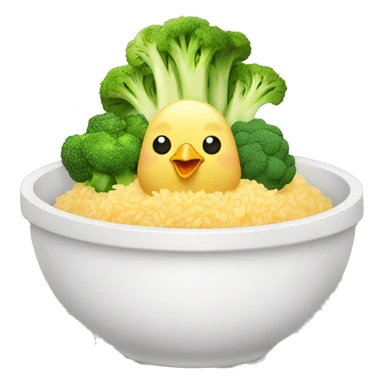 chicken, broccoli, and rice sticker
