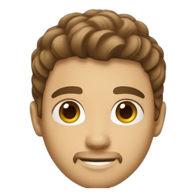 white men brown hair avatar sticker