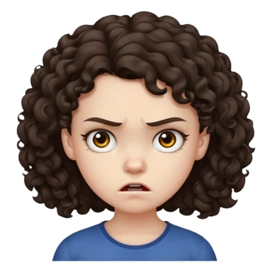 11 years old curly dark brown hair hate the world sticker