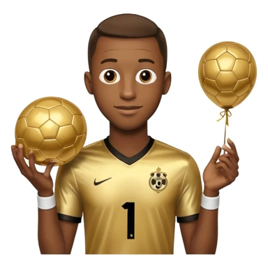 Dembele with ballon dor sticker