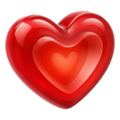 3d jelly shape heart sticker