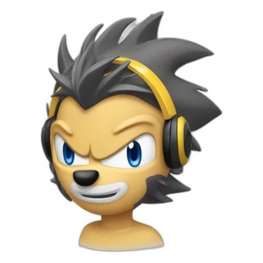 Sonic con audifonos sticker