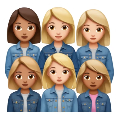 girls in jean jackets sticker