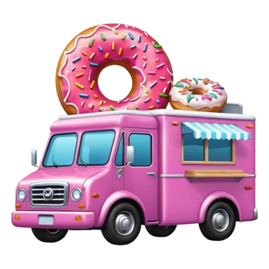 extravagant donut truck sticker