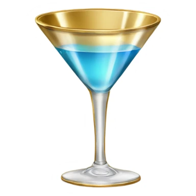 gold rimmed martini glass  sticker