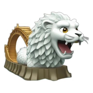 Merlion estilo pixar 3D sticker