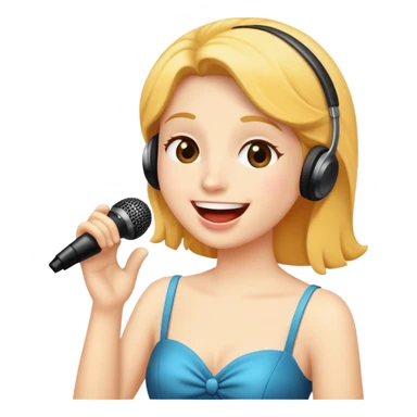 musical character singing happily sticker