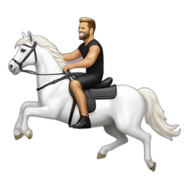 Ricky-Martin-Rides-Rainbow-WhiteUnicorn sticker
