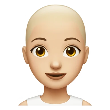 bald girl sticker
