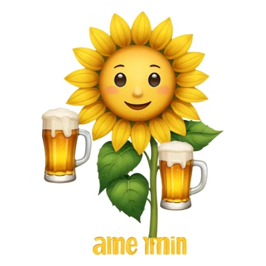Girasol con chela sticker