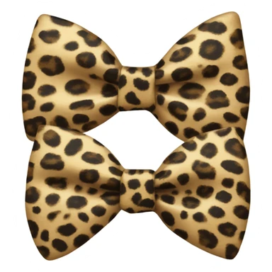 Leopard print bow￼ sticker